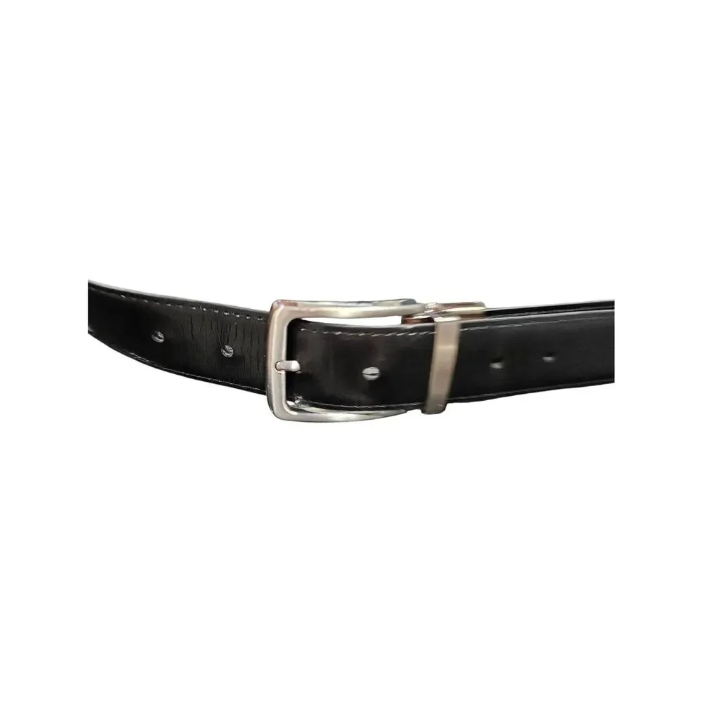 Steve Madden Mens Black Leather Belt 48